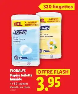 Lidl FLORALYS Papier toilette humide offre