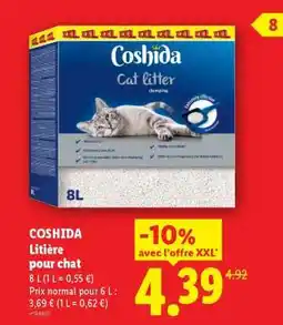 Lidl COSHIDA Litière pour chat offre