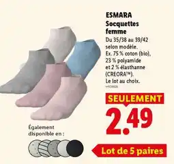 Lidl ESMARA Socquettes femme offre