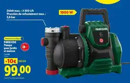 Lidl PARKSIDE Pompe pour jardin et maison offre