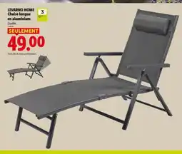 Lidl LIVARNO HOME Chaise longue en aluminium offre