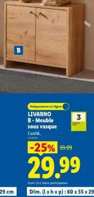 Lidl LIVARNO B - Meuble sous vasque offre