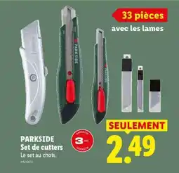Lidl PARKSIDE Set de cutters offre