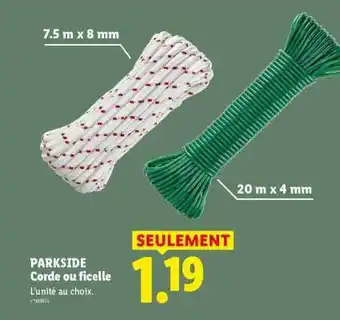 Lidl PARKSIDE Corde ou ficelle offre
