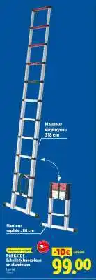 Lidl PARKSIDE Échelle télescopique en aluminium offre