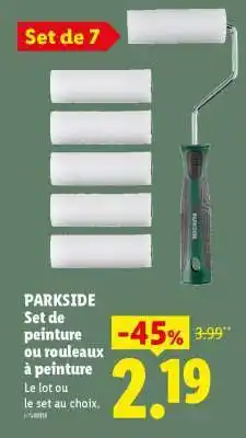 Lidl PARKSIDE Set de peinture ou rouleaux à peinture offre