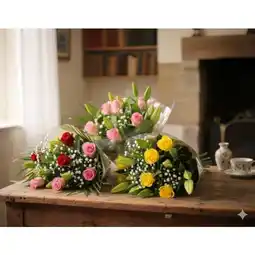 Carrefour Carrefour bouquet duo de roses et lys offre