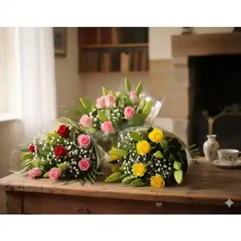 Carrefour Carrefour bouquet duo de roses et lys offre