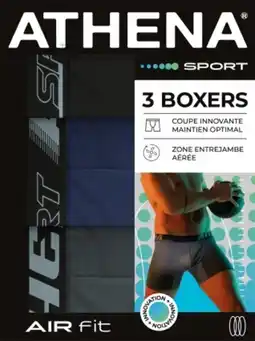 Carrefour Athena boxers homme air fit offre