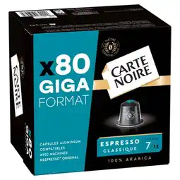 Carrefour Carte noire capsules de café giga format offre