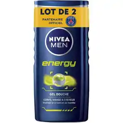 Carrefour Nivea men gel douche lot de 2 offre