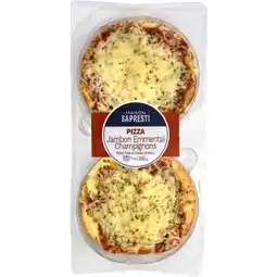 Carrefour Sapresti pizzas jambon emmental champignons offre