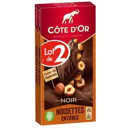 Carrefour Côte d'or tablettes de chocolat lot de 2 offre
