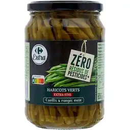 Carrefour Carrefour extra haricots verts extra fins zéro résidus de pesticides offre