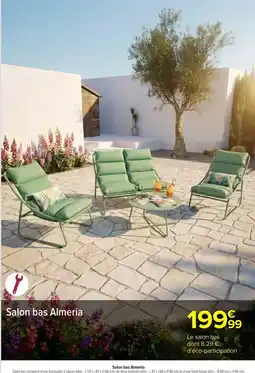 Carrefour Dim - salon bas almeria offre