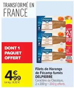 Carrefour Delpierre - filets de harengs de fecamp fumes offre
