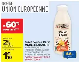 Carrefour Michel et augustin - yaourt vache à boire offre