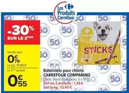 Carrefour Carrefour - bâtonnets pour chiens companino offre