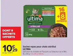 Carrefour Ultima - sachet repas pour chats stérilisé offre