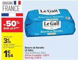 Carrefour Le gall - beurre de baratte offre