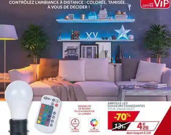 Gifi Ampoule les couleurs changeantes offre