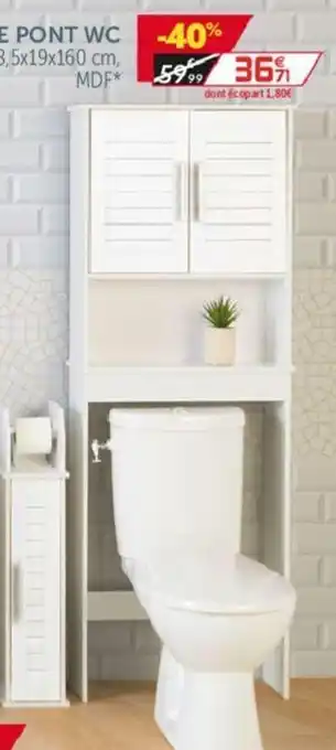 Meuble pont WC