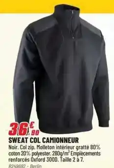 Brico Pro Oxford - sweat col camionneur offre