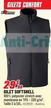 Brico Pro U - gilet softshell offre