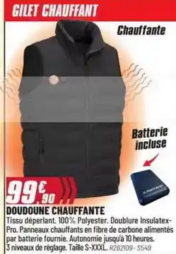 Brico Pro Doudoune chauffante offre