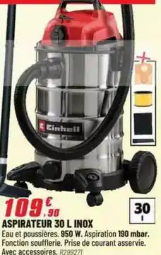 Brico Pro Einhell - aspirateur 30 l inox offre