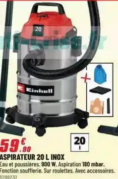 Brico Pro Einhell - aspirateur 20 l inox offre