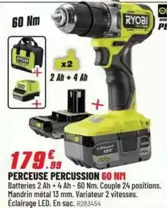 Brico Pro Ryobi - perceuse percussion 60 nm offre