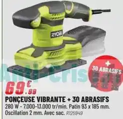 Brico Pro Ponceuse vibrante + 30 abrasifs offre