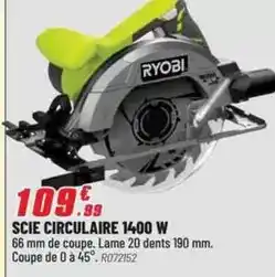Brico Pro Ryobi - circulaire 1400 w offre