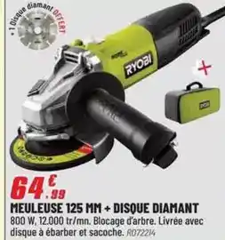 Brico Pro Ryobi - meuleuse + disque diamant offre