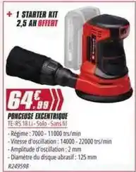 Brico Pro Ponceuse excentrique offre