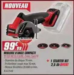 Brico Pro Meuleuse d'angle compacte offre