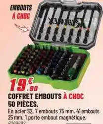 Brico Pro Coffret embouts à choc 50 pieces offre