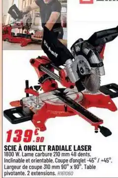 Brico Pro Scie a onglet radiale laser offre