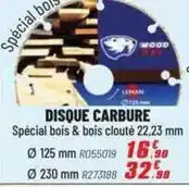Brico Pro Disque carbure offre