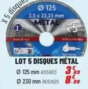 Brico Pro Lot 5 disques métal offre