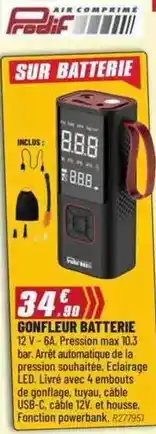 Brico Pro Gonfleur batterie offre