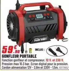 Brico Pro Gonfleur portable offre
