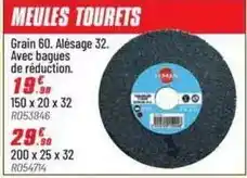 Brico Pro Grain 60. alésage 32 avec bagues de réduction offre