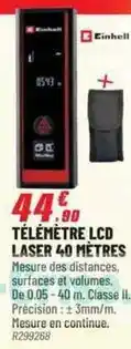 Brico Pro Einhell - télémètre lcd laser 40 mètres offre