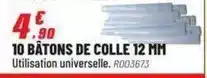Brico Pro 10 bâtons de colle 12 mm offre