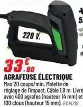 Brico Pro Agrafeuse électrique offre