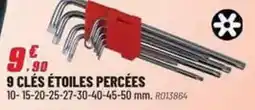 Brico Pro 9 clés étoiles percées offre