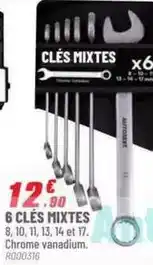 Brico Pro 6 clés mixtes offre