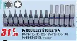 Brico Pro 14 douilles étoile 1/4 offre